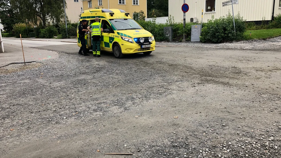 Olycksplatsen var på Norrbölegatan i Skellefteå.