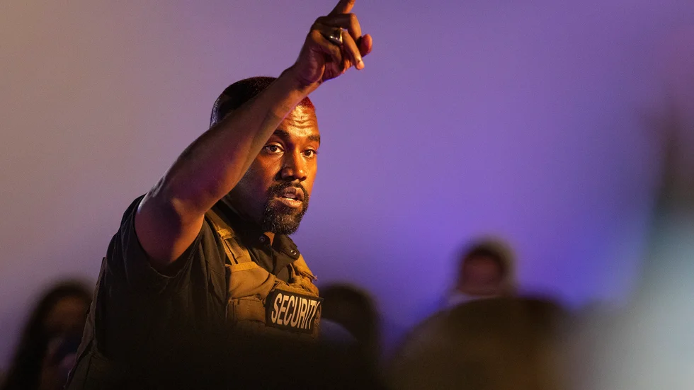 Kanye West vid sitt kampanjmöte i South Carolina. Arkivbild.