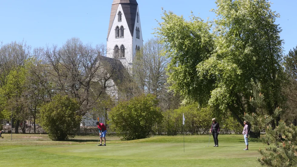 Peter Barås är distriksmästare i golf på Gotland. 