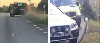 39-åring nära att frontalkrocka med polisbil 
