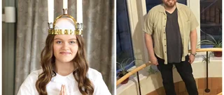 Drive-in-Lucia i Skutskär – vinkar från en paradbalkong