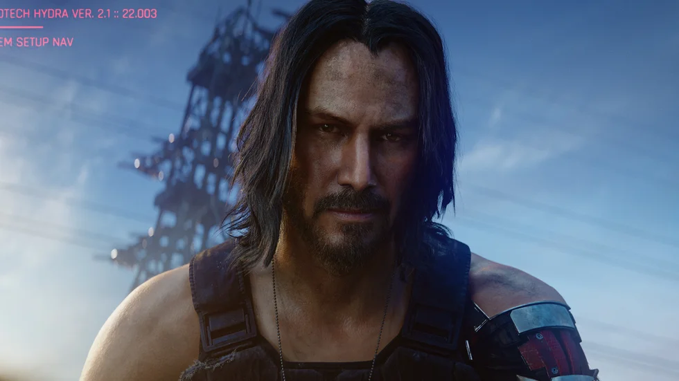 Keanu Reeves spelar rollen som Johhny Silverhand i "Cyberpunk 2077". Pressbild.