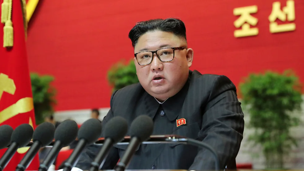 Nordkoreas ledare Kim Jong-Un vid Arbetarpartiets kongress.