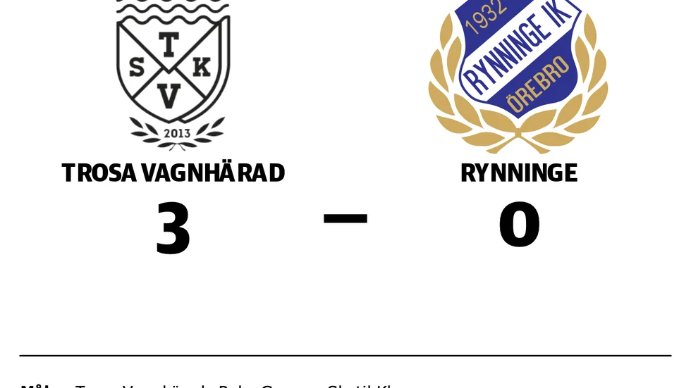 Trosa-Vagnhärad SK vann mot Rynninge IK
