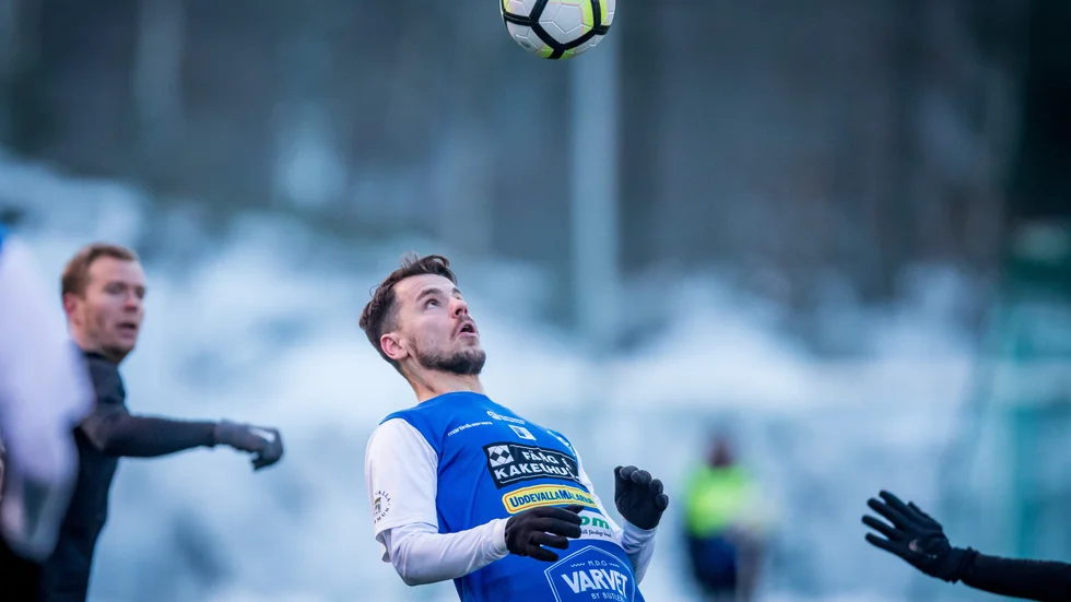 Liridon Selmani under tiden i Oddevold, här mot AIK i svenska cupen. 