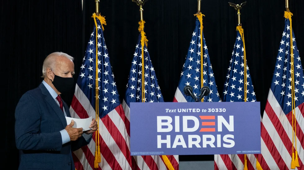 Kan Demokraternas presidentkandidat Joe Biden få i gång sin valkampanj i och med veckans partikonvent? Bild från i torsdags.