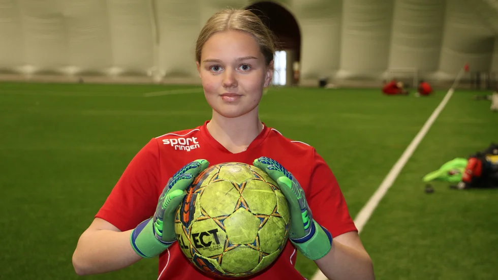 Frida Brännström stod i mål för Blåsmark. 
