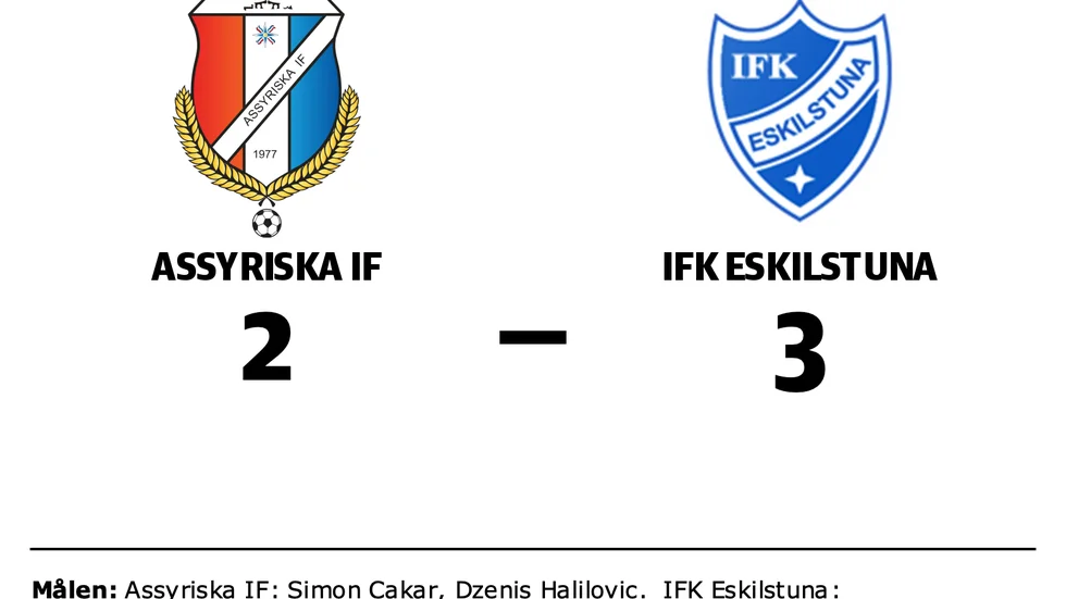 Assyriska IF förlorade mot IFK Eskilstuna