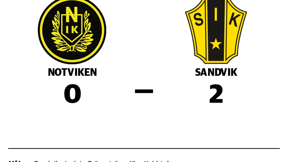 Notvikens IK förlorade mot Sandviks IK