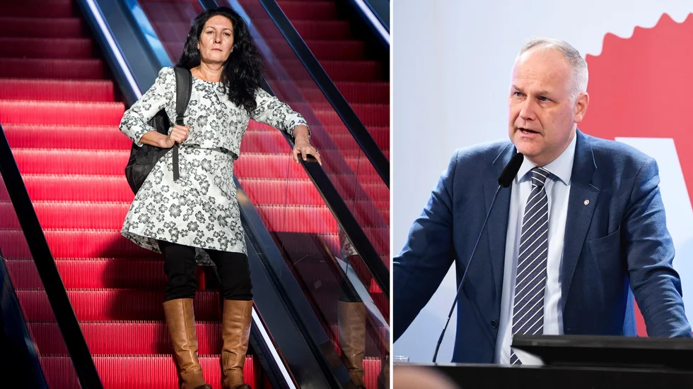 Enligt Jeannette Escanilla har ledningen i Vänsterpartiet inte gett samma möjligheter till alla som kandiderat till partiledarposten. Till höger nuvarande partiledare, Jonas Sjöstedt.