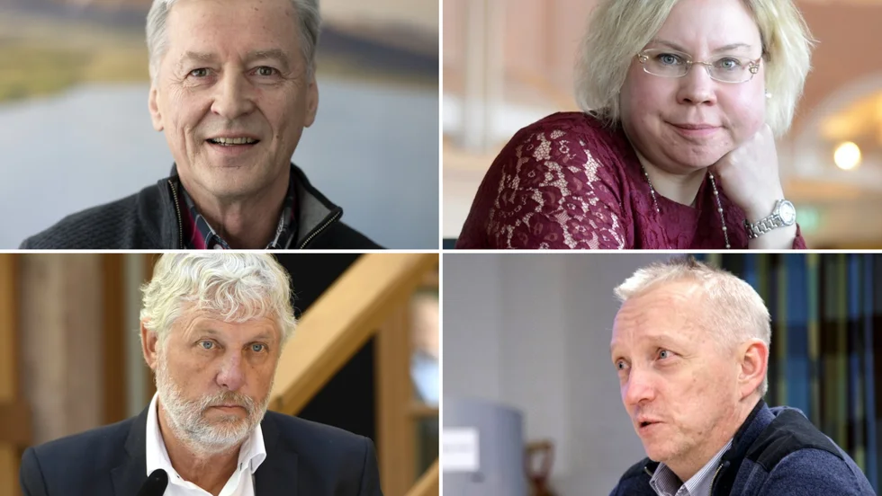 Nils-Olov Lindfors, Linda Modig, Peter Eriksson och Birger Lahti. Fyra tänkbara landshövdingar enligt Lars Pekka.