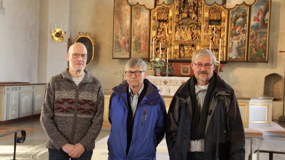 Stig Engström, Roy Andersson och Gösta Persson representerar tre av de fyra pastoraten i Heby kommun som protesterar mot Uppsala stifts nya förslag.