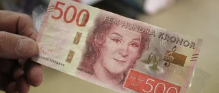 Falsk 500-kronorssedel hittades i dagskassan