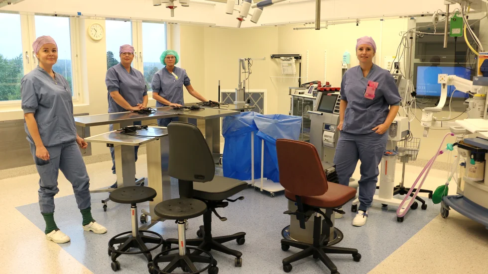 Operationsmedarbetarna Ann-Sofi Karlsson, Helena Olovsson, Barbro Karlsson och Anki Wiksten får på måndag återgå till normal verksamhet.