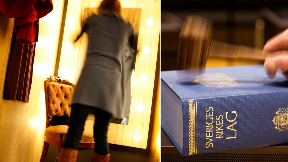 Mannen fälls för att ha ställt sig utanför provhytter där unga kvinnor provat kläder, och dragit undan draperierna. Genrebild.