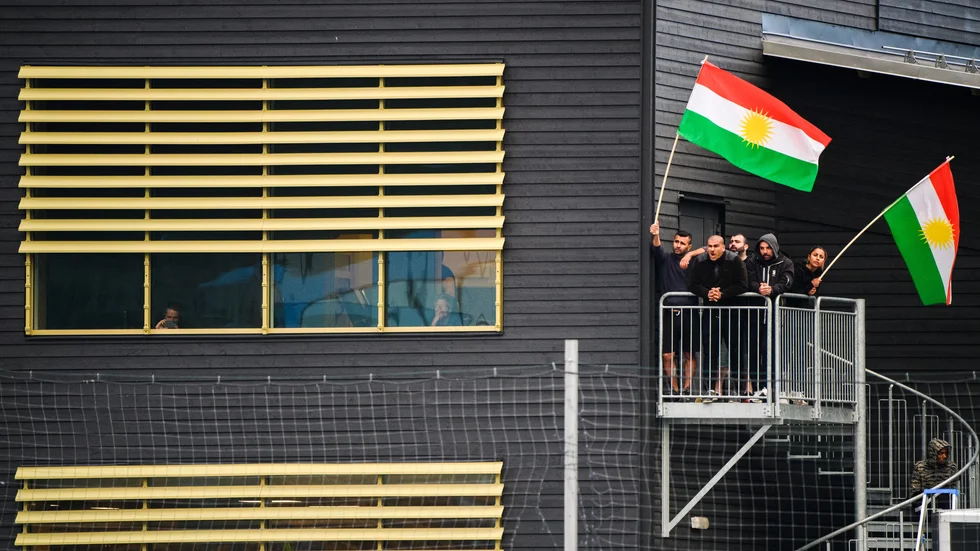 Dalkurdfans i matchen mot Västerås. 