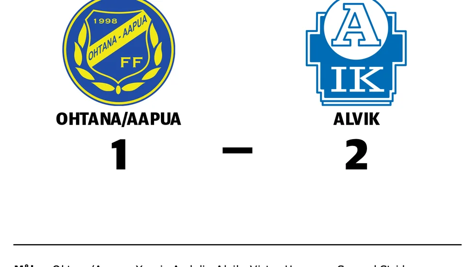Ohtana/ Aapua FF förlorade mot Alviks IK