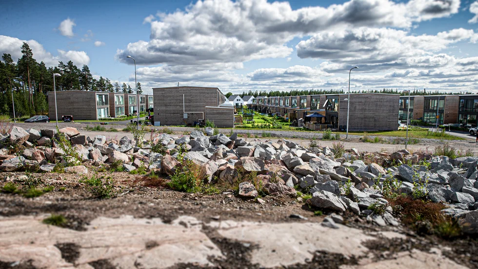 Nya området Fullerö hage, norr om Uppsala. 