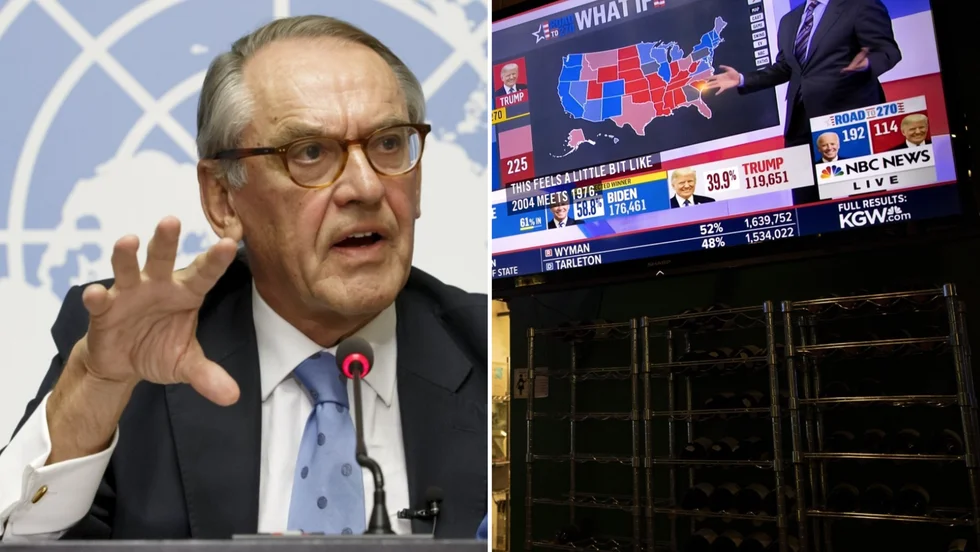 Valresultatet kan dröja och Jan Eliasson är oroad över ökad splittring och konflikter i USA.