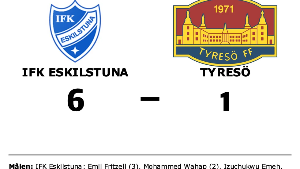 IFK Eskilstuna vann mot Tyresö