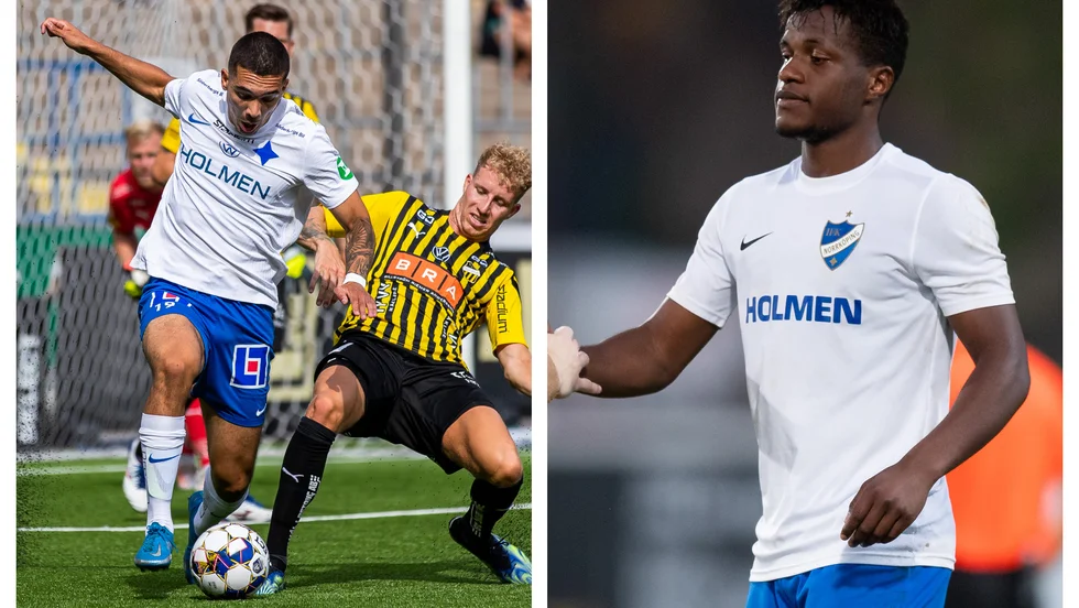 Speltid har varit en klar bristvara för IFK-talangen Manasse Kusu (till höger). Men under tisdagskvällen matchade han från start med Östers IF i superettan. Lucas Lima, matchvinnare mot Malmö FF tidigare denna sommar, byttes in efter paus. 