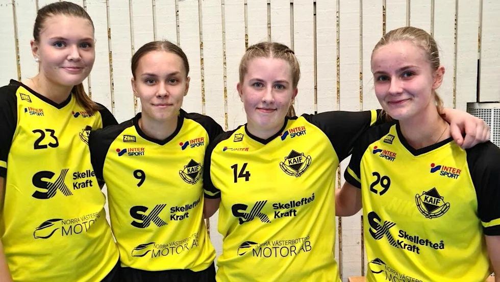 Kågedalens målskyttar: Jonna Hällgren Wåård, Tea Grenholm, Linnea Lindberg och Fanny Gustavsson.