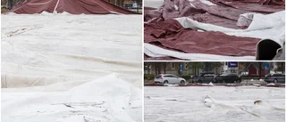 Beställer sugbil för att få bort enorma vattenmassorna – då ska hallen upp: "Kommer att bli direkt avgörande"