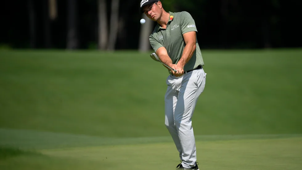 Norrmannen Viktor Hovland vann PGA-tourtävlingen i Mexiko för andra året i rad. Arkivbild.