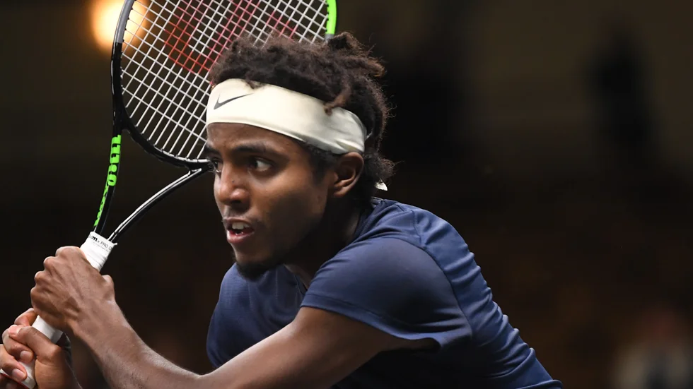 Elias Ymer föll mot Frances Tiafoe i första omgången i Stockholm Open.