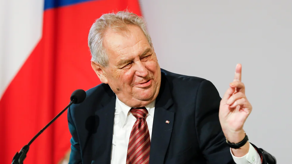Tjeckiens president Milos Zeman. Arkivbild.