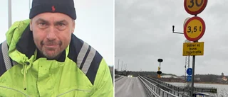 Tung lastbil körde över bron trots förbud – polisen lägger ner ärendet: "Som att missa öppet mål"