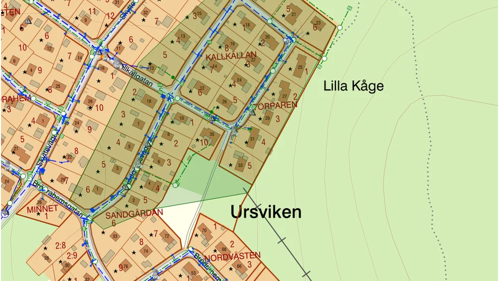Vattenläcka i Ursviken.