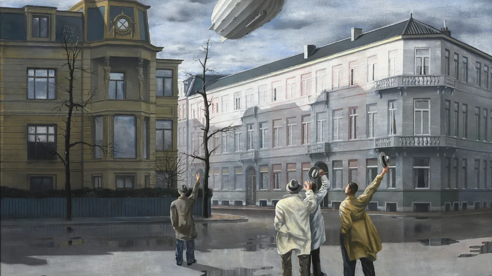 Carel Willinks målning "Zeppelinaren" är ett av verken på Göteborgs konstmuseum. Pressbild.