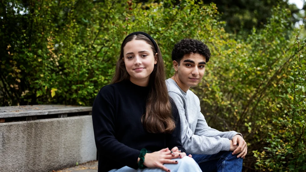 Isabella Abensour och Waran Ahmad går första året på Blackebergs gymnasium i Stockholm.