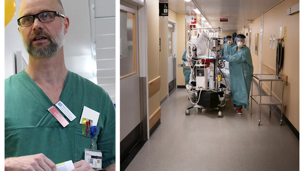 Robert Svensson, verksamhetschef på intensivvårdskliniken på Vrinnevisjukhuset i Norrköping.