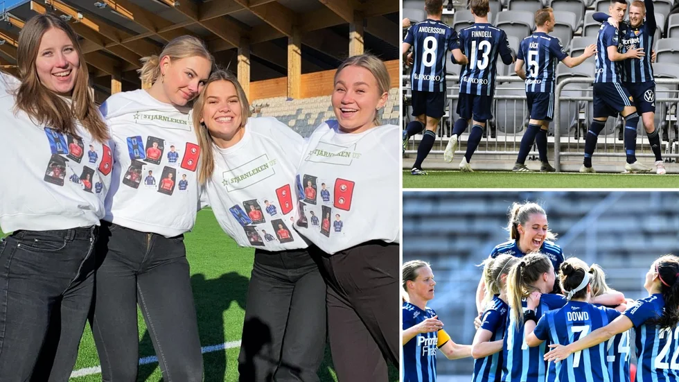 Emma Mattsson, Tilda Djurfeldt, Elin Skaränger Littmarck och Emelie Haapala från Celsiusskolan driver UF-företaget Stjärnleken. Nu inleder de ett samarbete med Djurgårdens IF:s herr- och damlag i fotboll.