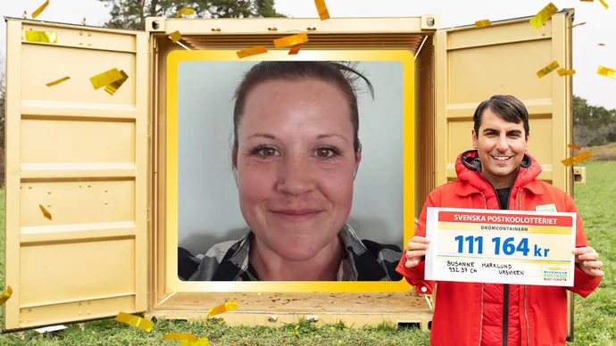 Susanne Marklund i Ursviken gratulerades av Postkodlotteriets Daniel Paris via videosamtal. 