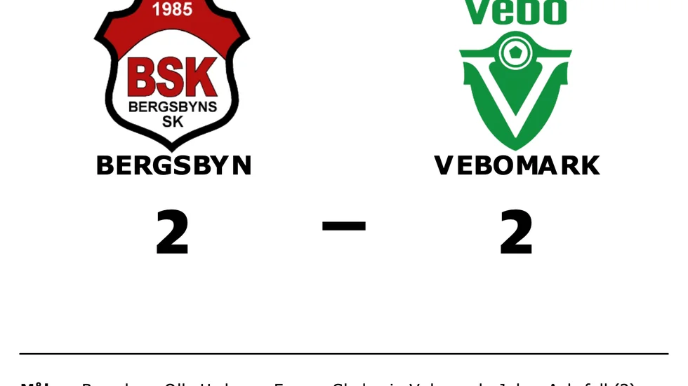 Bergsbyn spelade lika mot Vebomark