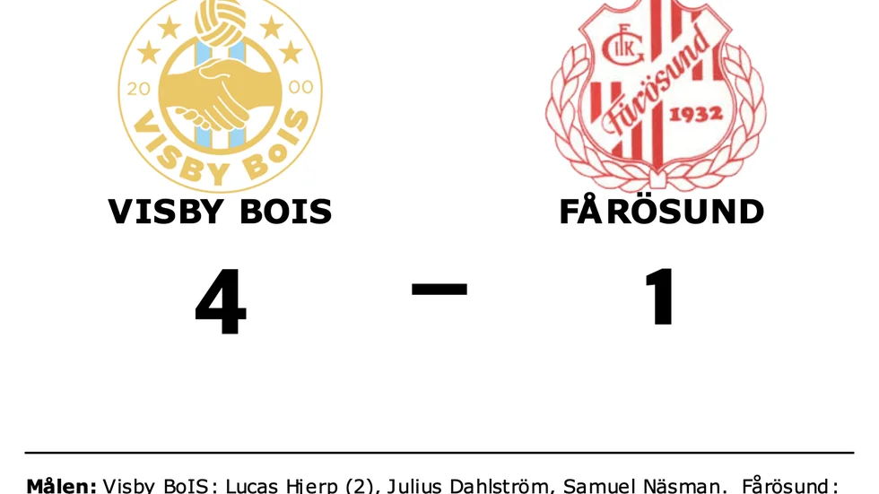 Visby BoIS vann mot Fårösund