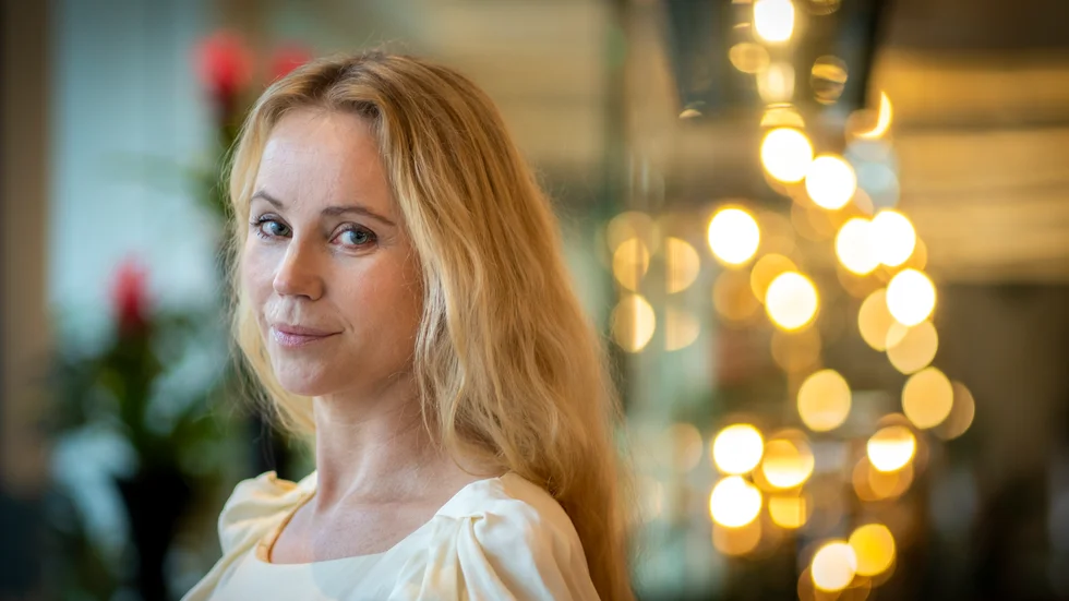 Sofia Helin spelar hälsoutredaren Anette i den svenska HBO-serien "Lust". Akivbild.
