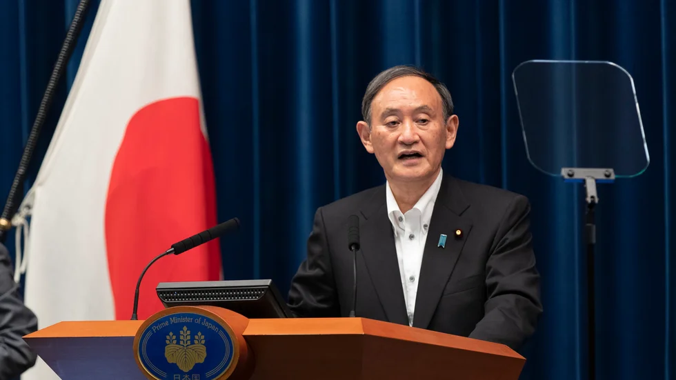 Japans premiärminister Yoshihide Suga. Arkivbild.