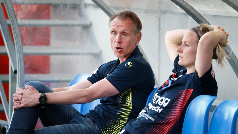 André Jeglertz, här tillsammans med Petra Johansson, är inställd på att fortsätta i LFC.