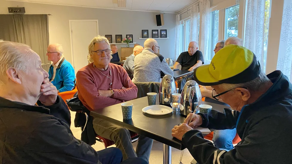Gubbfika på Parkhallen i Söderfors. 