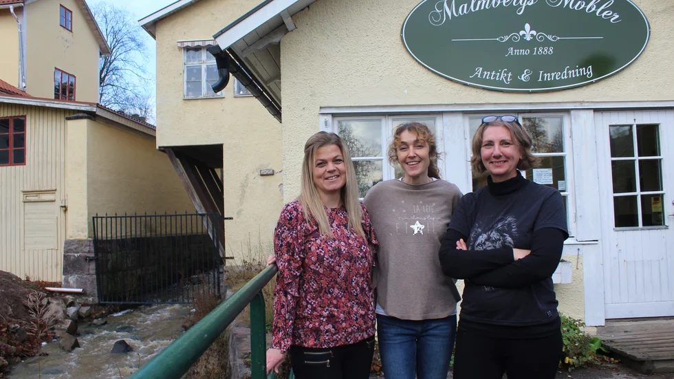 Therése Larsson, Camilla Larsson och Agneta Frisk har tillsammans blåst nytt liv i butikslokalen vid Gamlebyån.