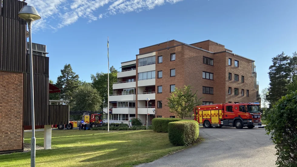 Räddningstjänsten på plats på Claestorpsvägen på onsdagskvällen.