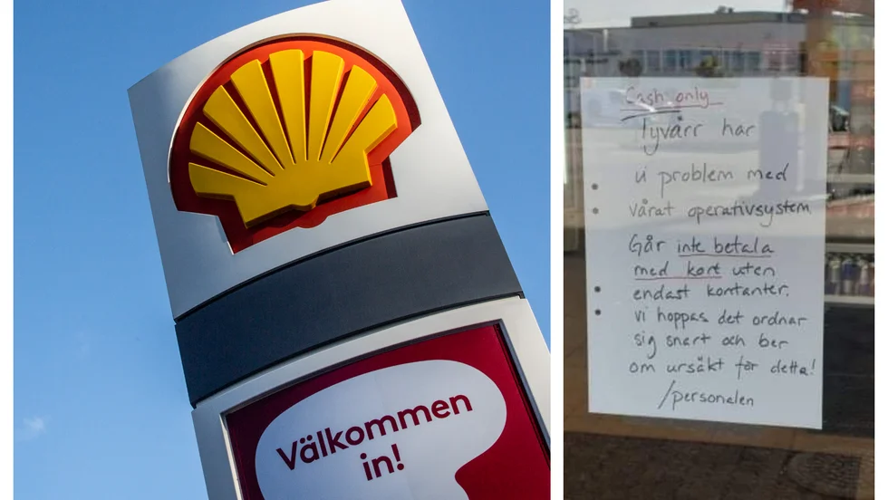 Shell fick under lördagen problem med kassasystemen i några av sina butiker.