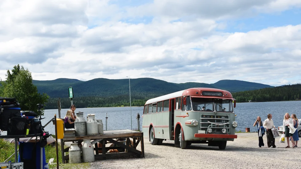 Inspelningen av "Händelser vid vatten" har pågått i Arjeplog hela sommaren och hösten. (Arkivbild) 