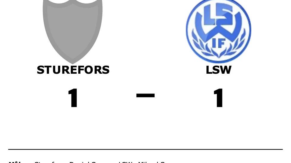 Sturefors spelade lika mot LSW