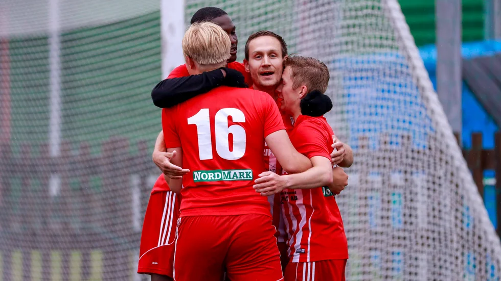 Oscar Stjernquist inledde Skogsås vändning med att kvittera till 1–1 på straffspark. (Arkivbild)