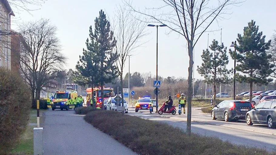 Olyckan inträffade i korsningen Storgatan/Luxorgatan.